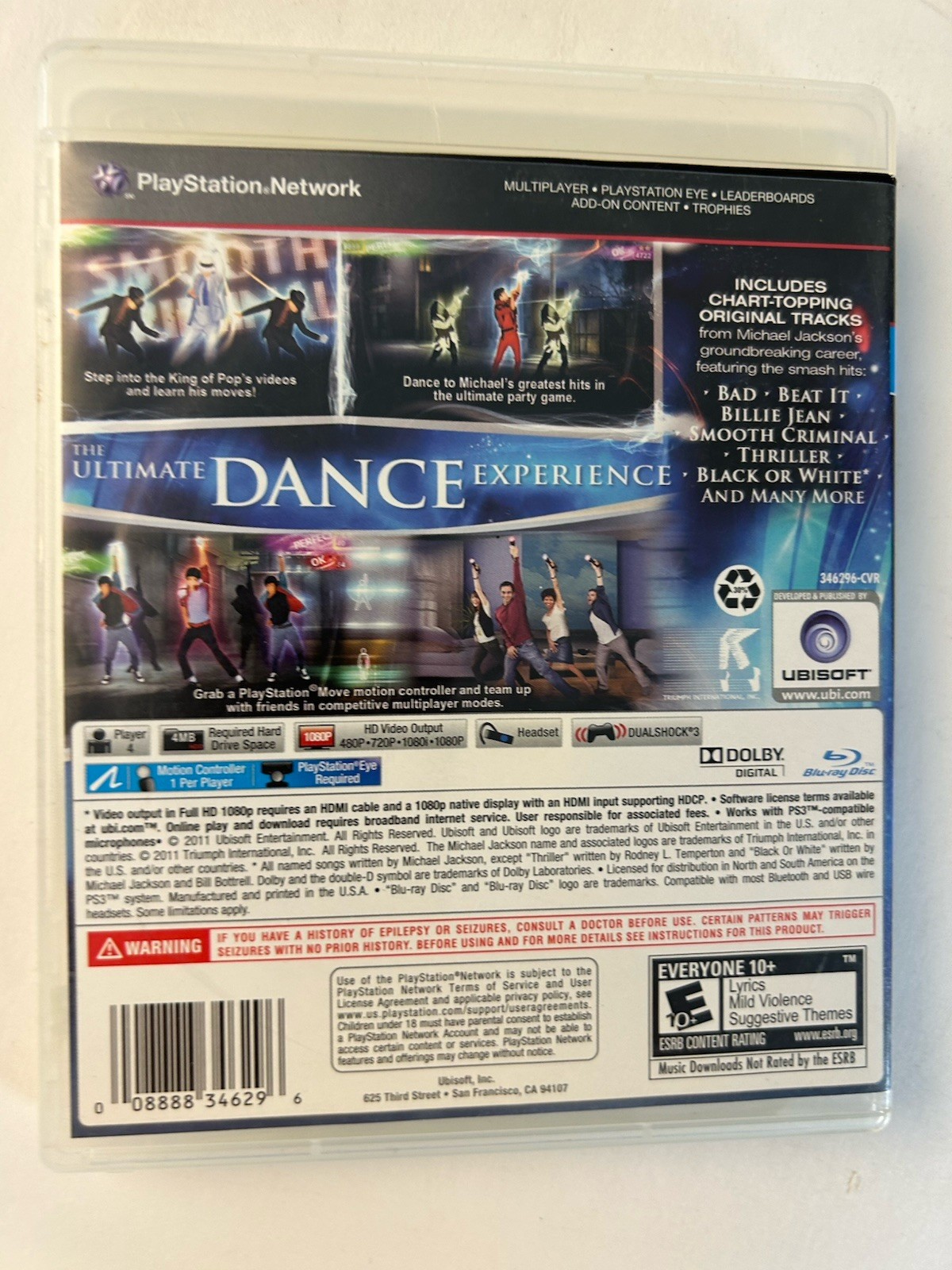 Michael Jackson The Experience Sony PlayStation 3 PS3 2011