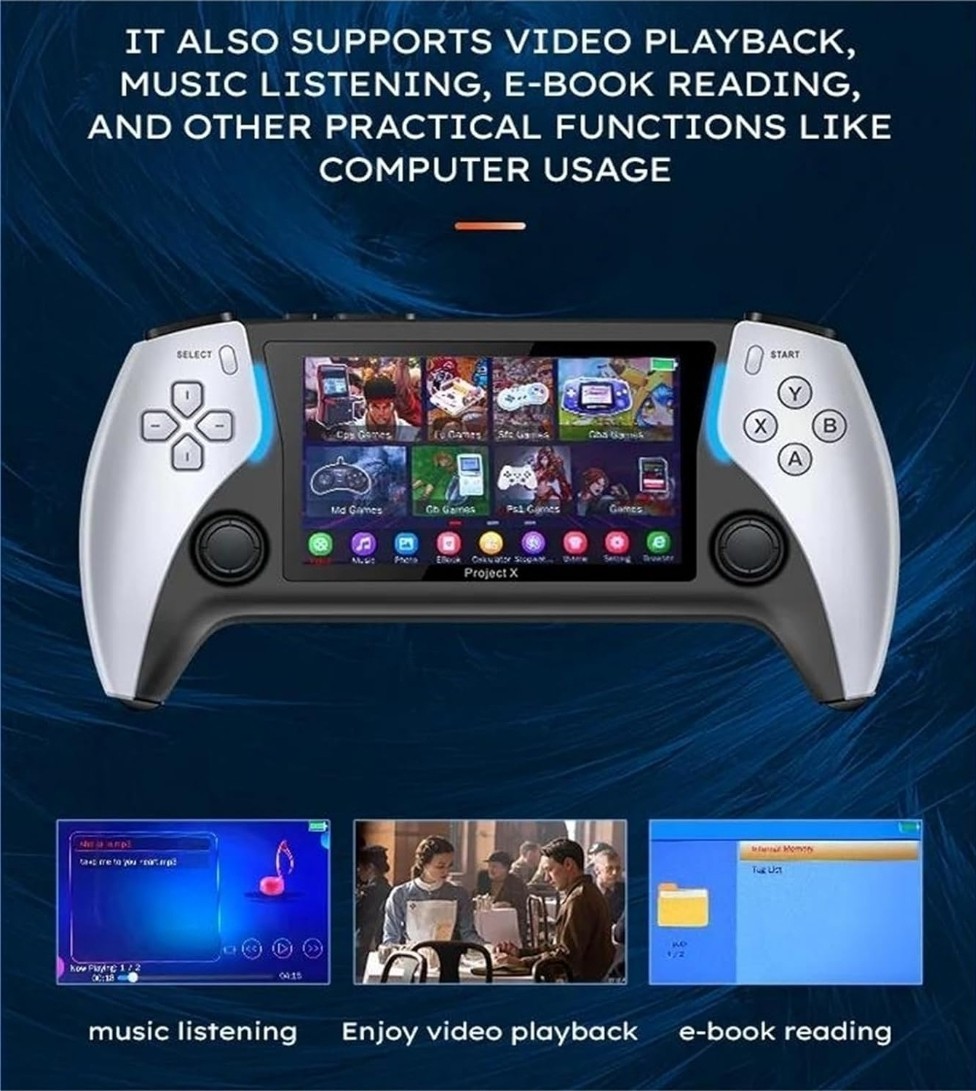 Project X 4.3 inch HD Portable Handheld Game Console Built in 20000 Games