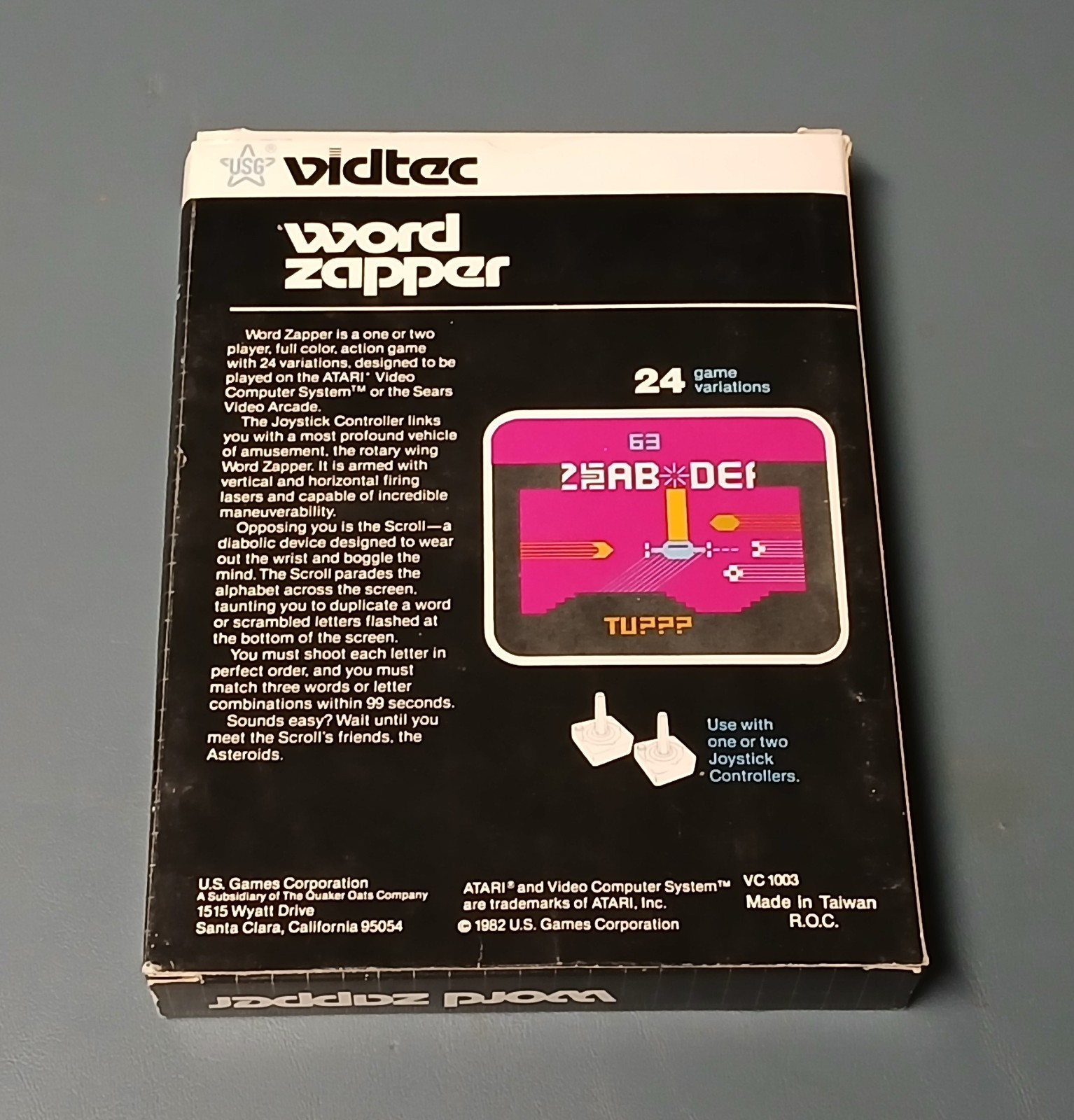 Atari 2600 Word Zapper By Vidtec Complete In Box (CIB) With Manual And More