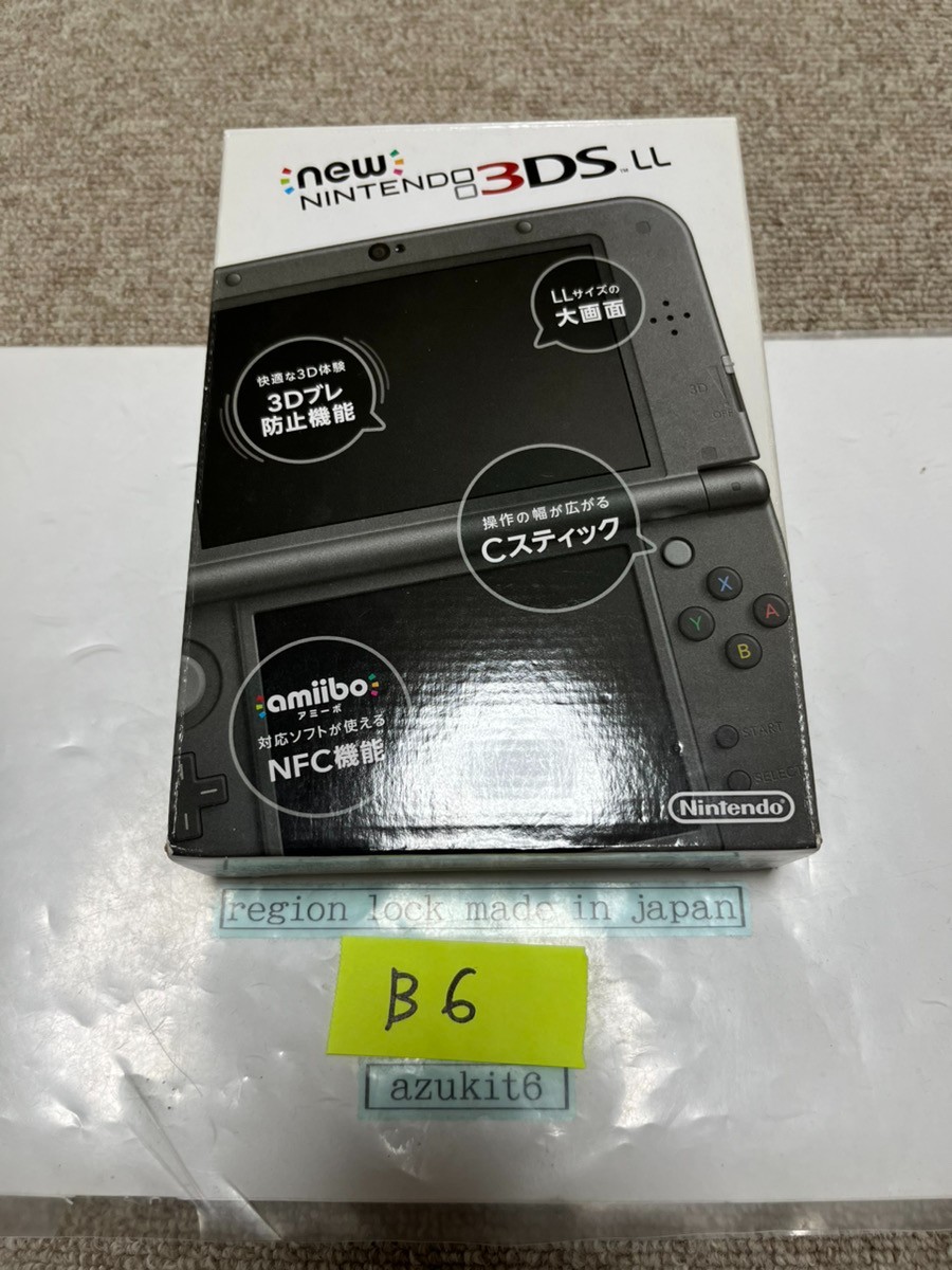 New 3DS LL XL Metalic black Japan Nintendo Console region Japanese B6