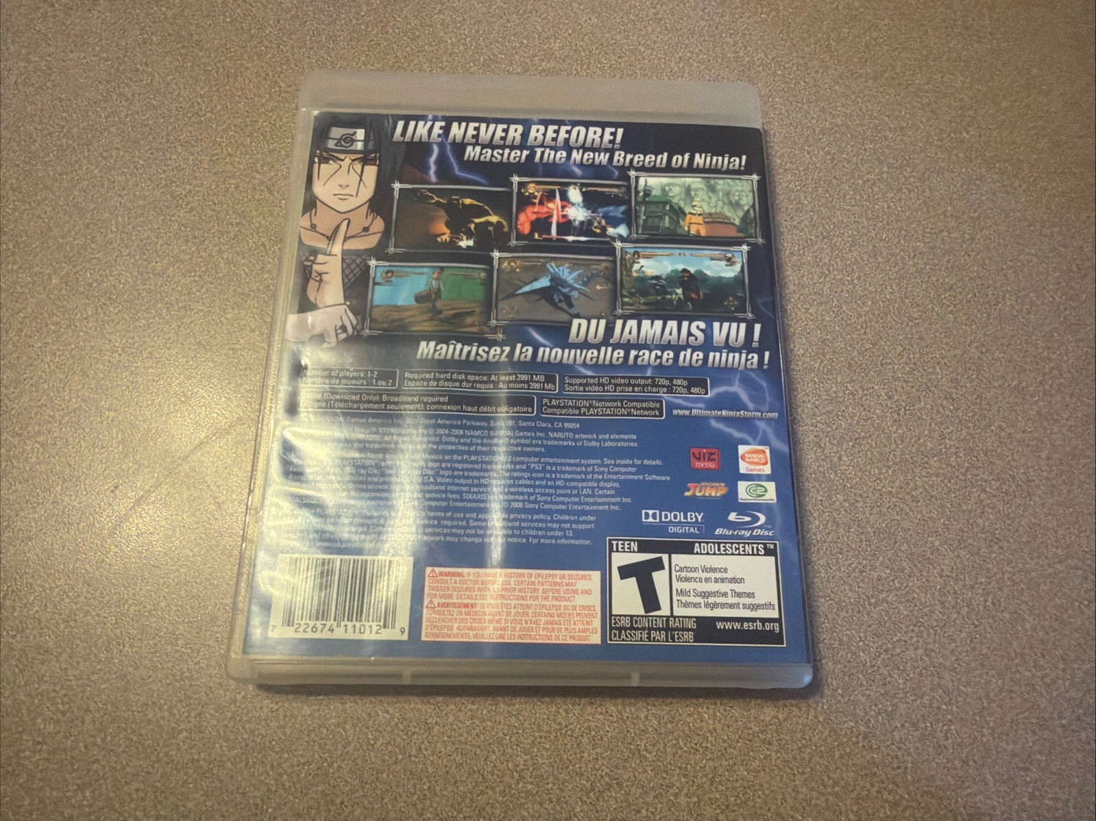 Naruto: Ultimate Ninja Storm (Sony PlayStation 3, 2008)