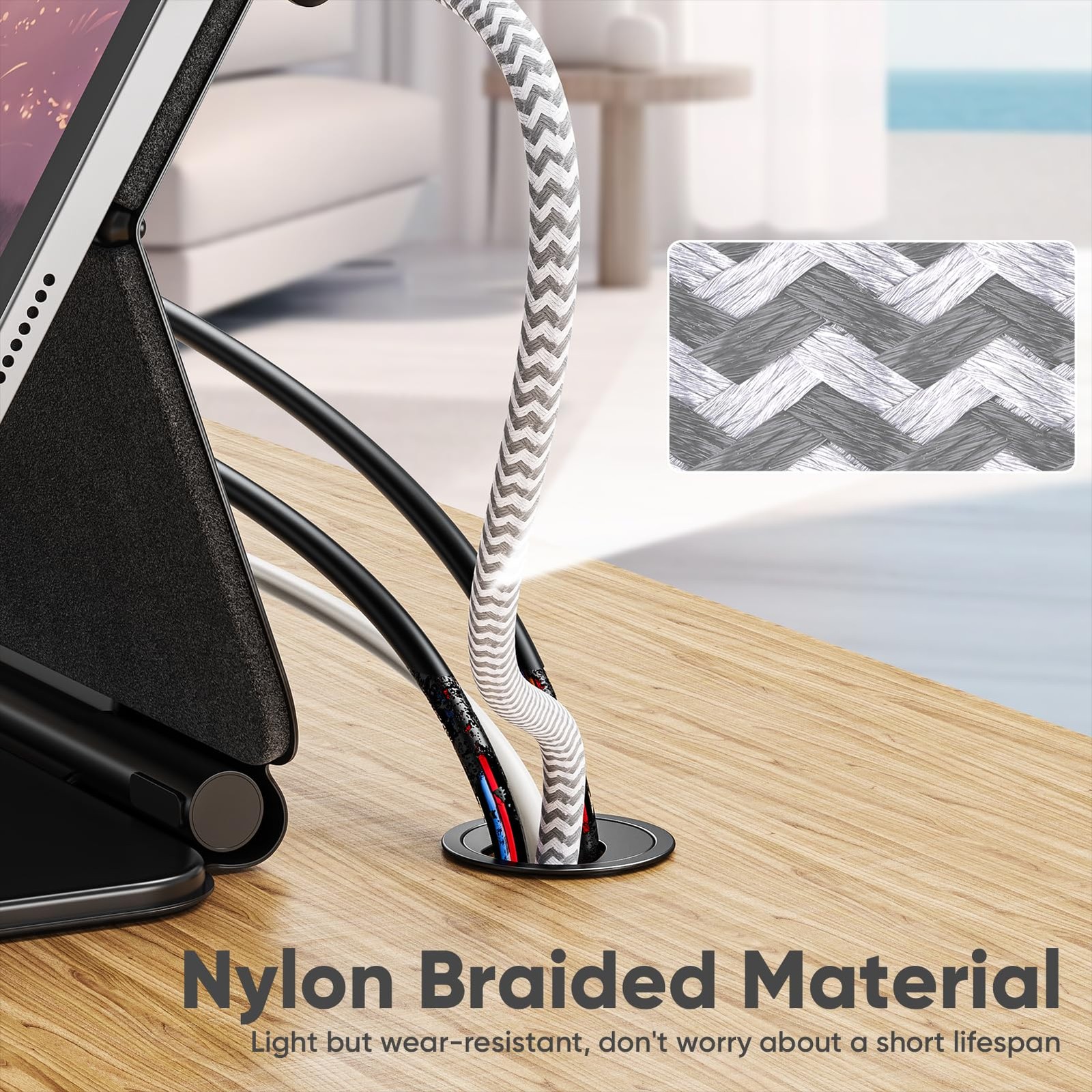 20 Ft USB C Cable Extra Long, A 2.0 to Type C 18W Fast 20 Feet, Silver