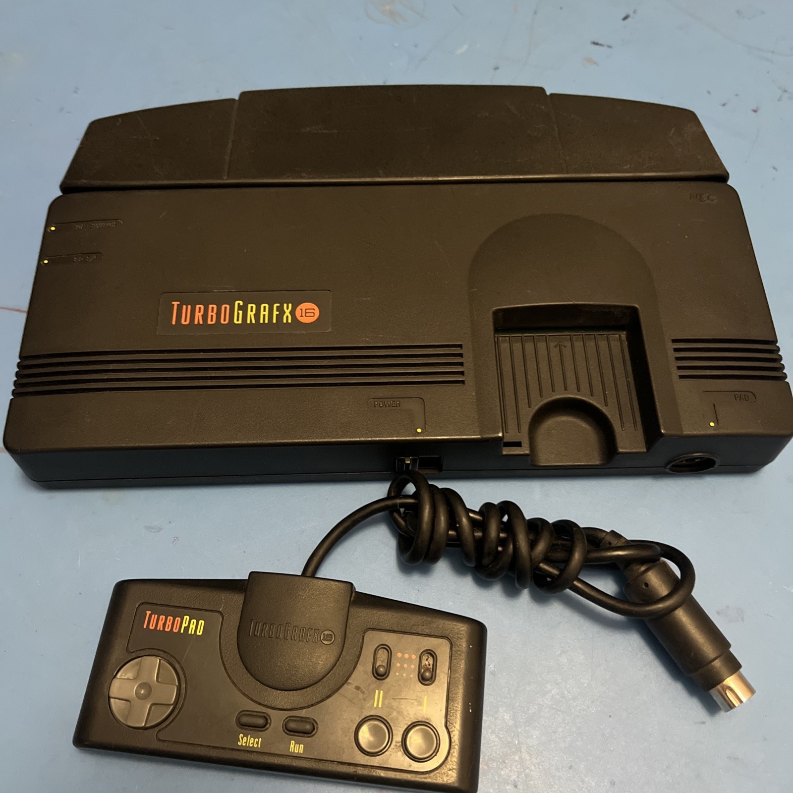 TurboGrafx-16 TG16 System Black Console Only Tested & working (No Cords)