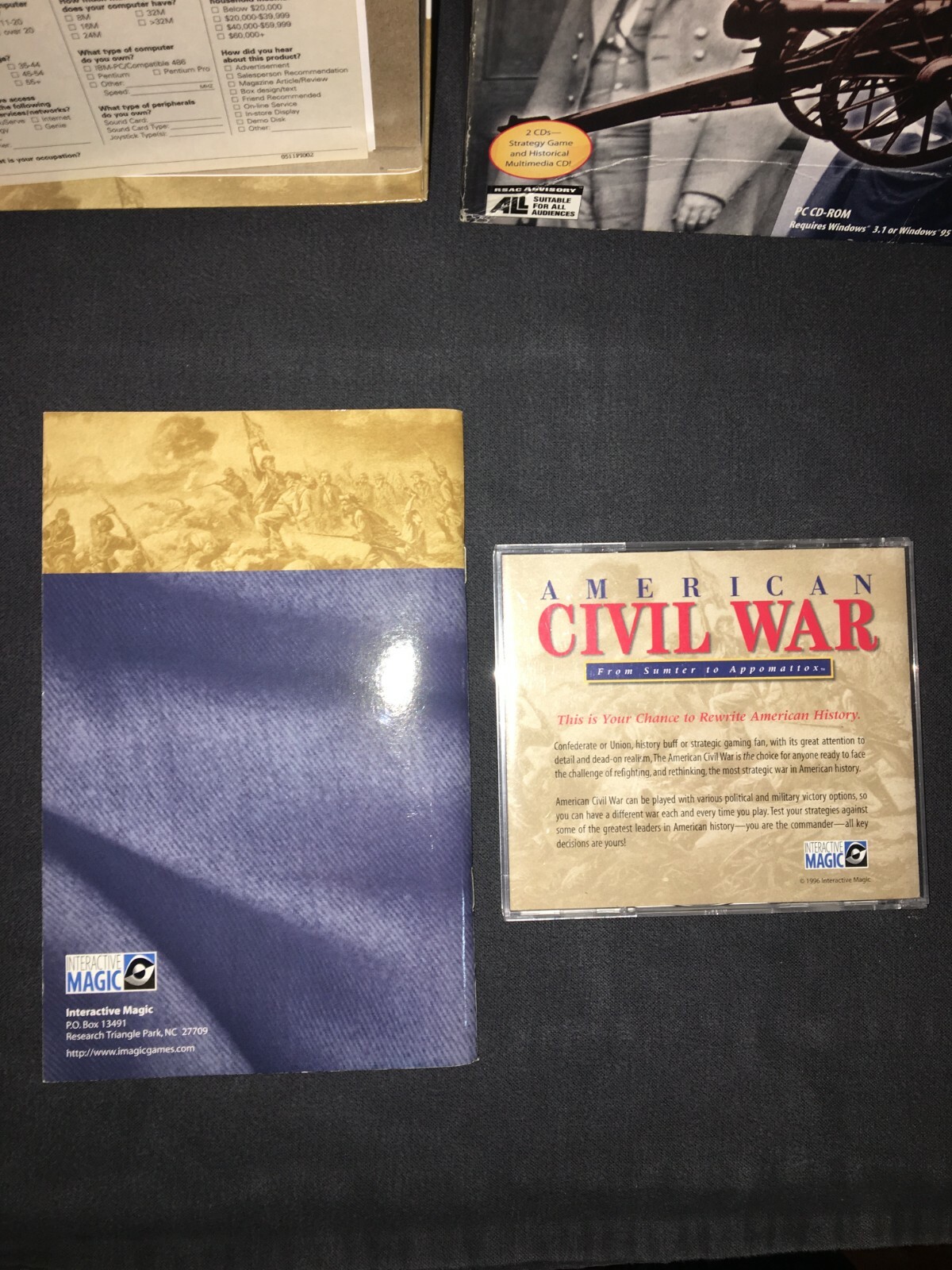 AMERICAN CIVIL WAR FROM SUMTER TO APPOMATTOX – PC CD-ROM Game Windows 3.1 / 95