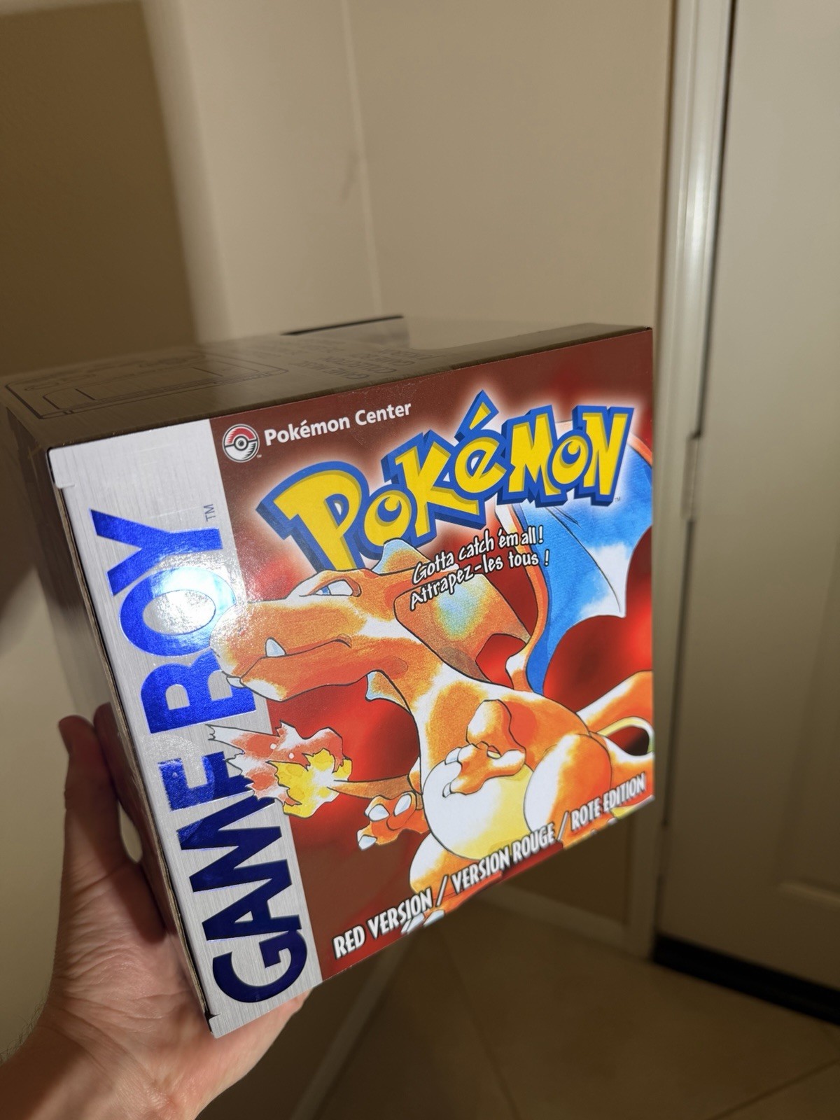Pokemon Center – Red & Blue Gameboy Music Collection Jukebox – In Hand