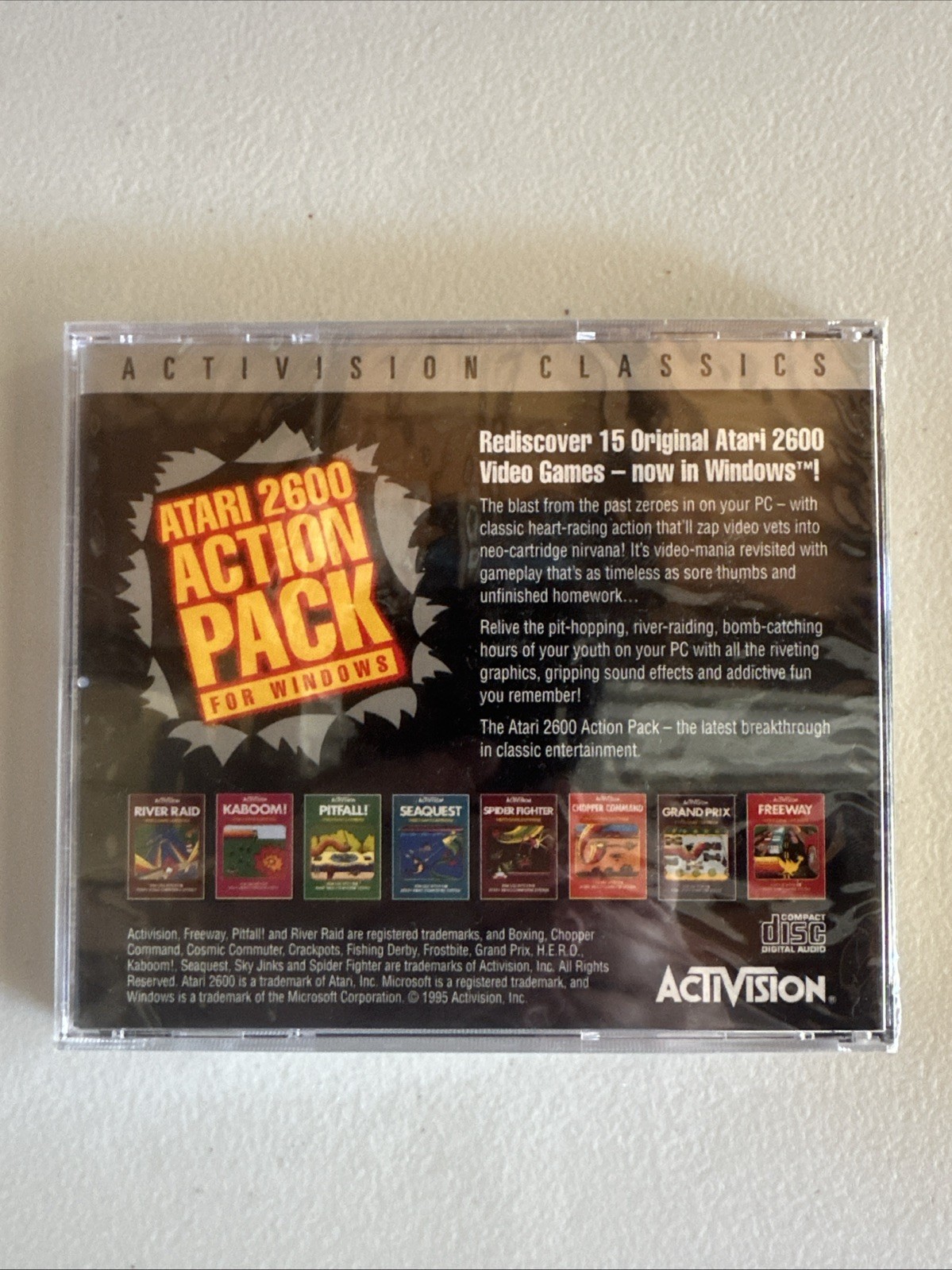 1995 Activision Classics Atari 2600 Action Pack For Windows 8 – New / sealed