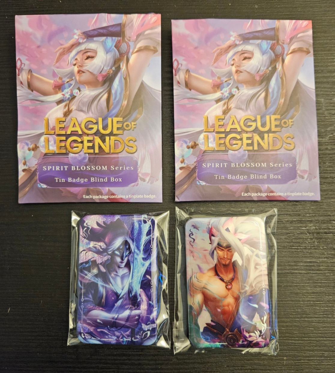 League of Legends Spirit Blossom Tin Badge Pin Blind Box LoL Master Yi Yasuo Lot