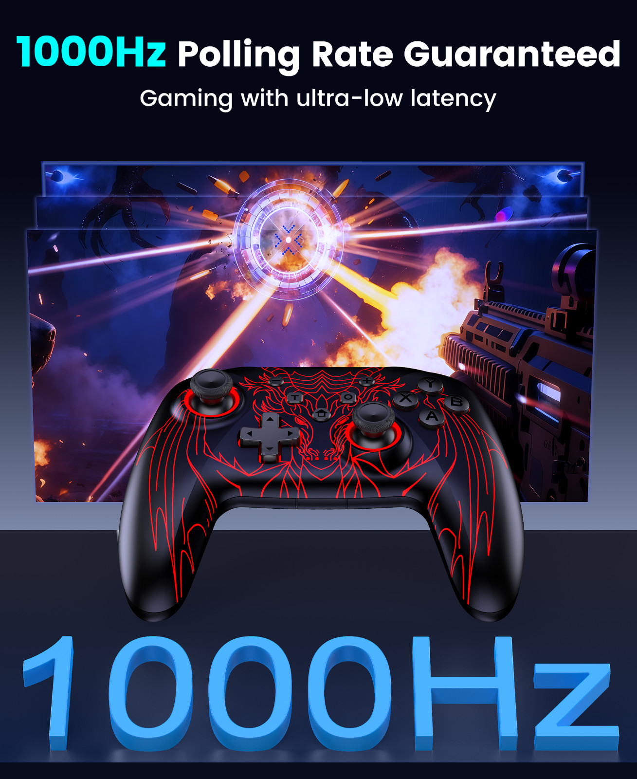 Wireless PC Controller-Bluetooth Controller for Nintendo Switch/OLED,iOS,Android