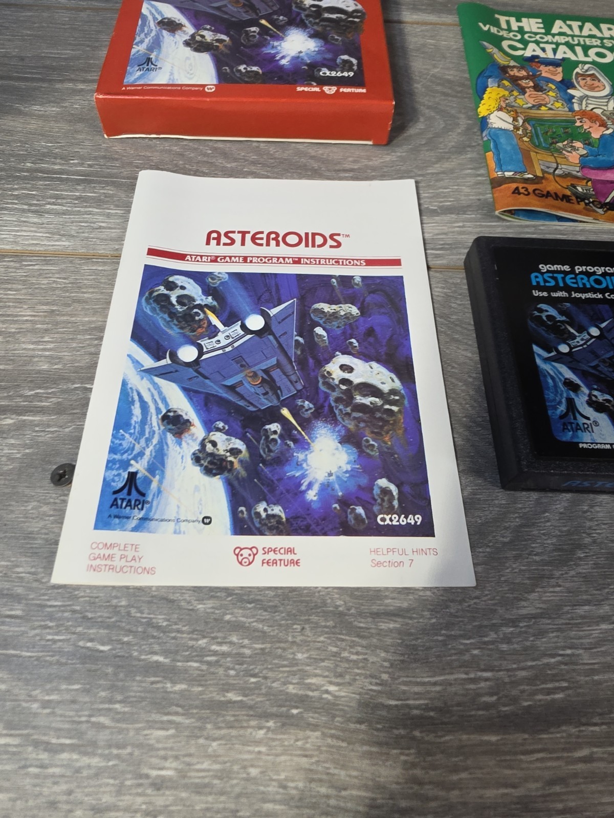 Asteroids (Atari 2600, 1981) w/ Box Manual Tested CIB Complete In Box- [Tested]