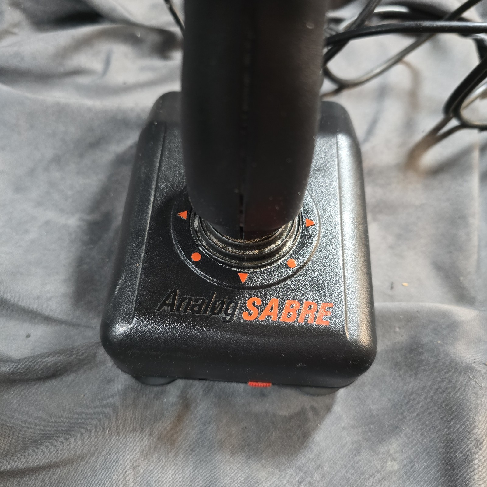 Suncom Analog Sabre Joystick Black And Red 2 Button Control Suction Mount Used