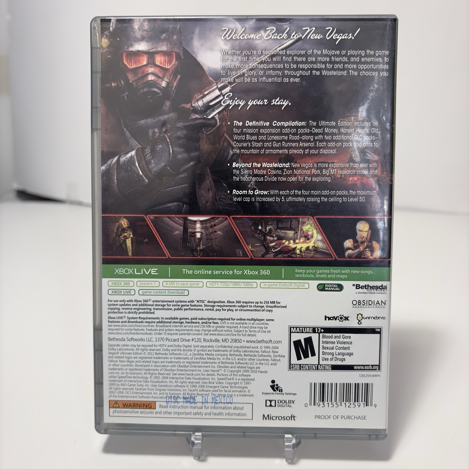 Fallout New Vegas Ultimate Edition Xbox 360 Complete CIB Tested Platinum Hits