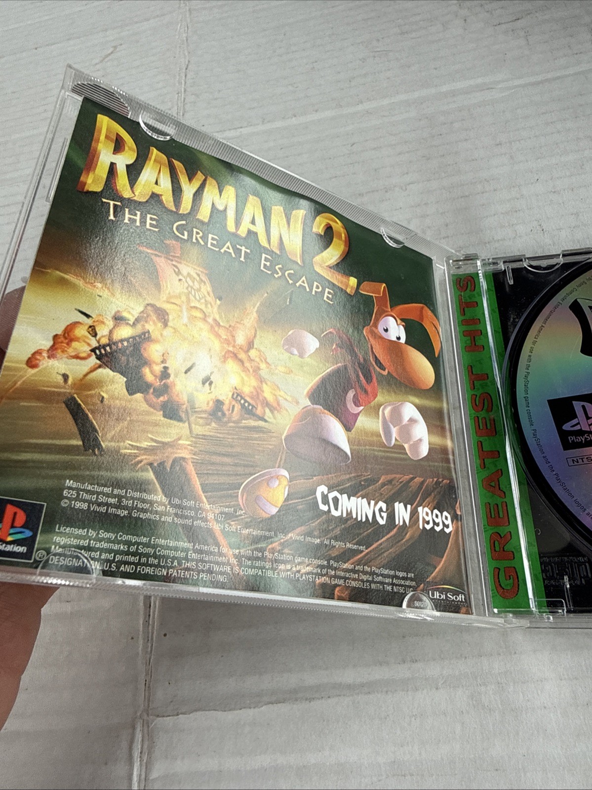 Rayman Playstation 1 / PS1 Complete Greatest Hits Vintage Manual
