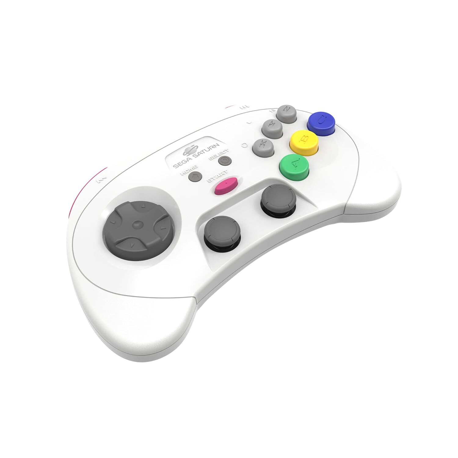 Retro-Bit SEGA Saturn® 2.4GHz Wireless Pro Controller for Sega Saturn PC – White