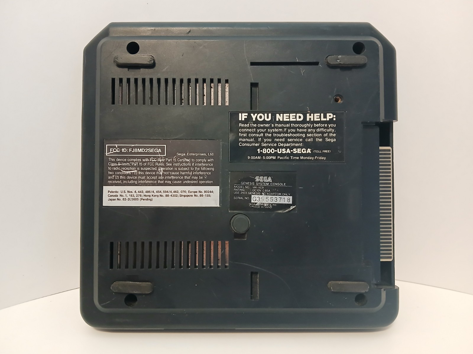 Sega Genesis System Only! Model 2 MK-1631 Tested & Works!