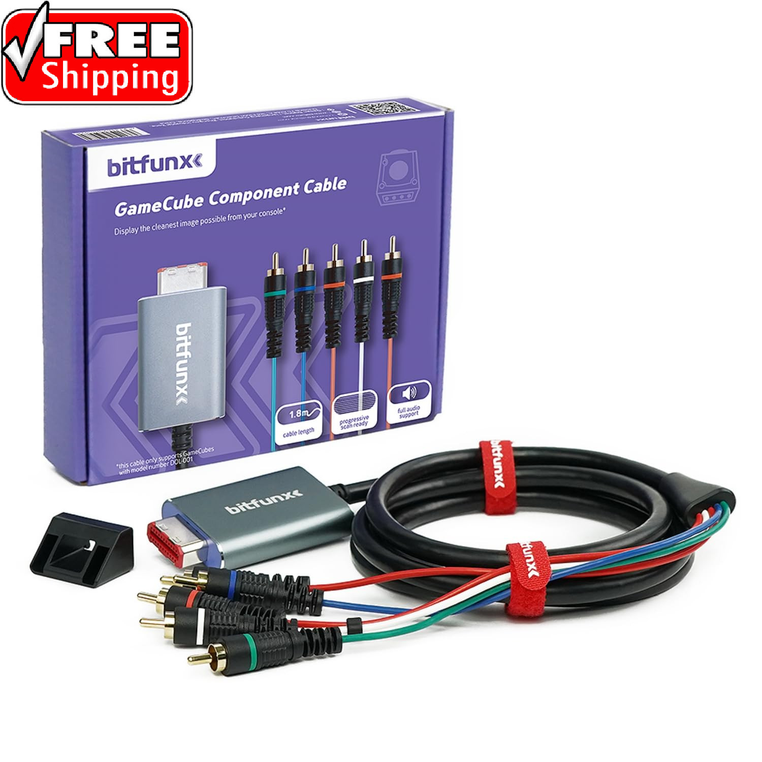 Game cube Component Cable Adapter – Supports RGBS/VGA to Component Video (3RCA)