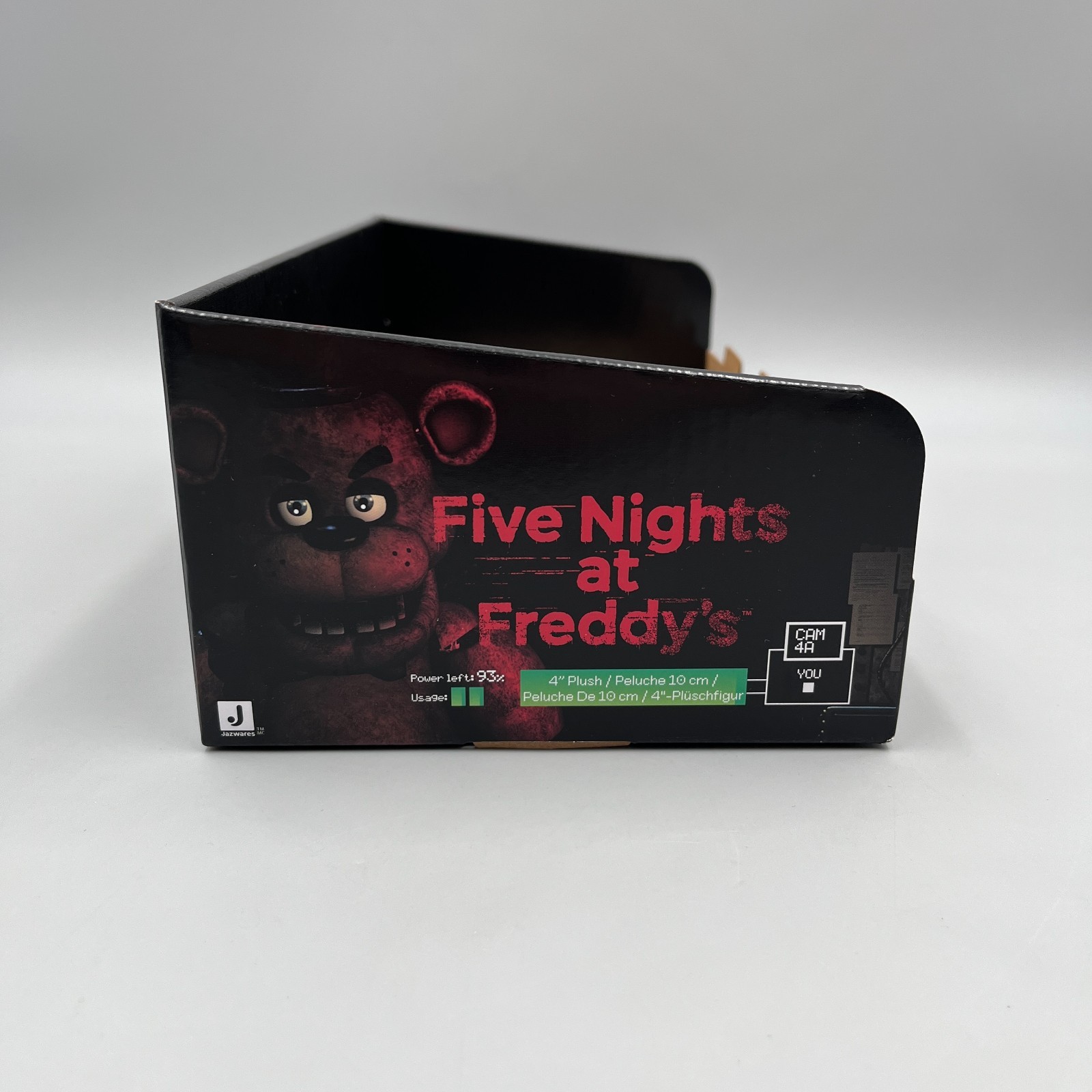 Jazwares FNAF 2025 4″ Mini Plush GLOW EYES Complete Set of 5 & Display Case Box
