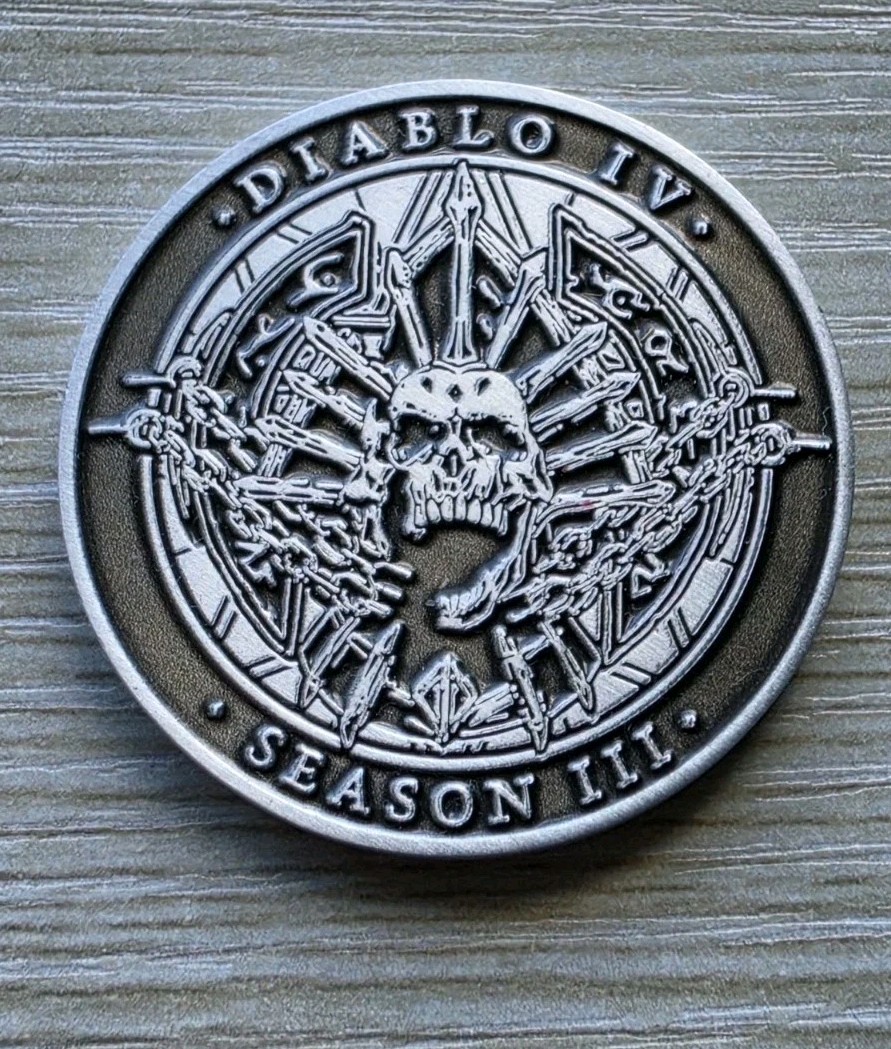 Diablo 4 IV Developer Coin Medal Season Of The Construct #3 D4 Rare Blizzard PC