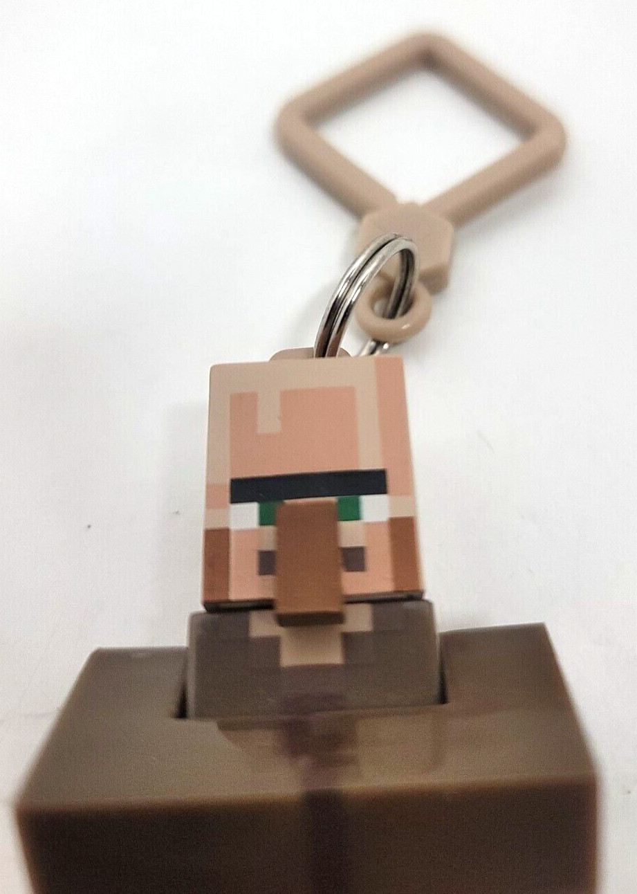 Minecraft Figures Backpack/Bag Clip/Hangers Lot of 3 Steve Sword Villager