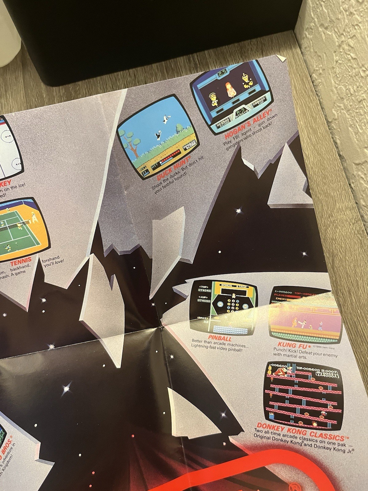 Vintage Nintendo NES ‘ Now Your Playing With Power ‘ Fold Out Poster Insert 1988