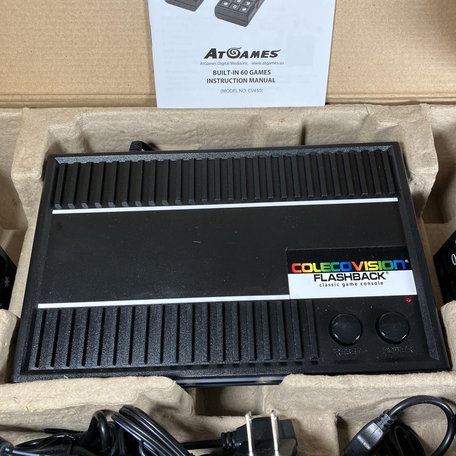 AtGames ColecoVision 32MB Black Game Console Open Box 60 Games Flashback Limited
