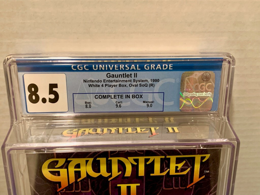Gauntlet l l – NES – Mindscape – CGC 8.5- CIB -Oval SoQ -1990 – 4 player game!