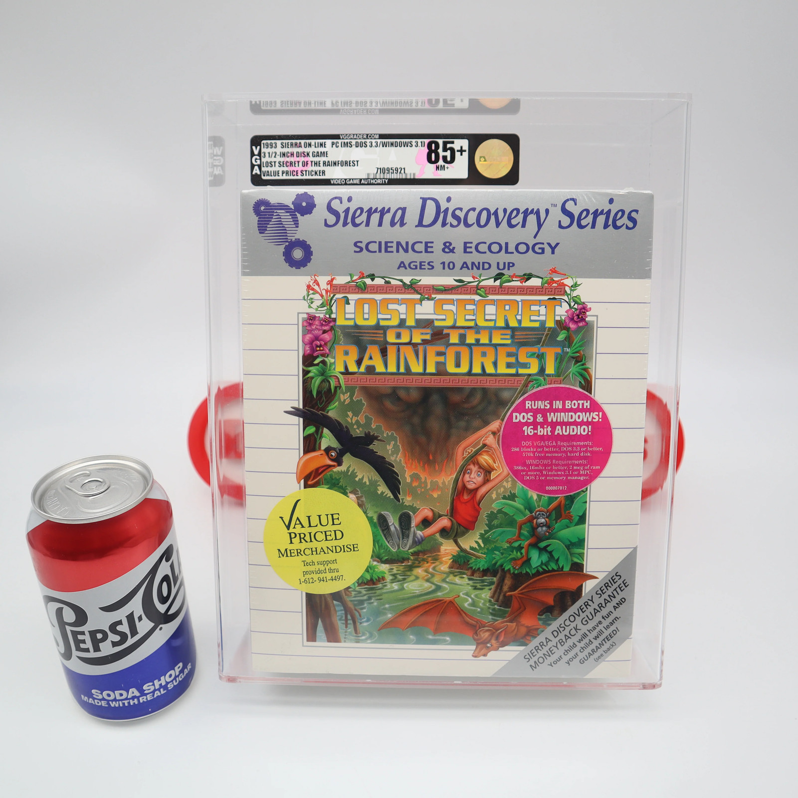SIERRA: LOST SECRET OF THE RAINFOREST – VGA GRADED 85+ NEW Sealed PC 3 1/2″ DISK