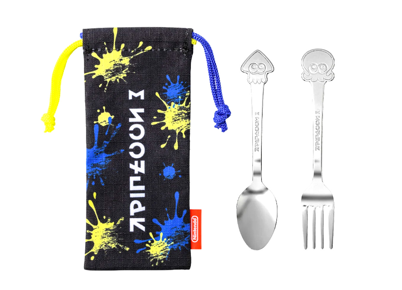 Nintendo Splatoon 3 Cutlery Set Spoon Fork w/ Pouch 5.9in Japan