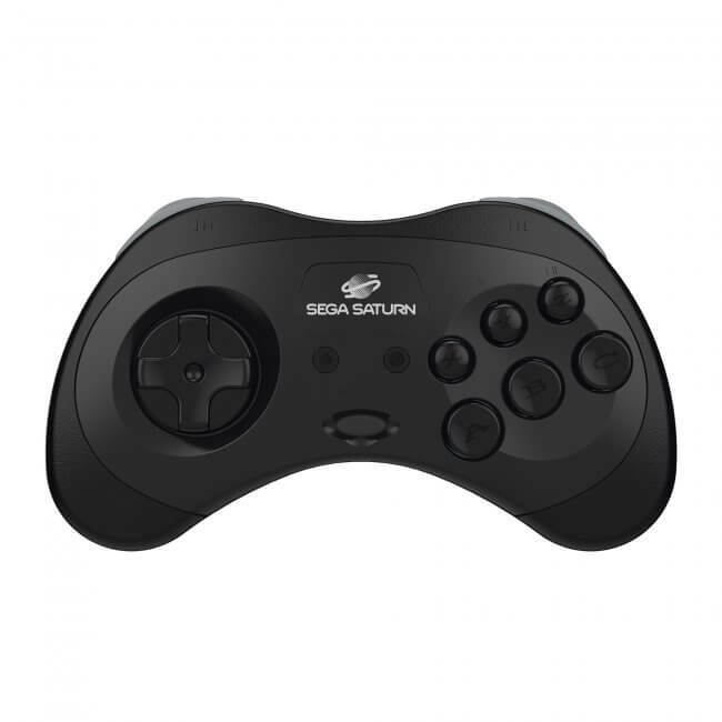Retro-Bit 2.4GHz V2 Wireless Controller 8-Button Sega Saturn, Genesis Mini Black