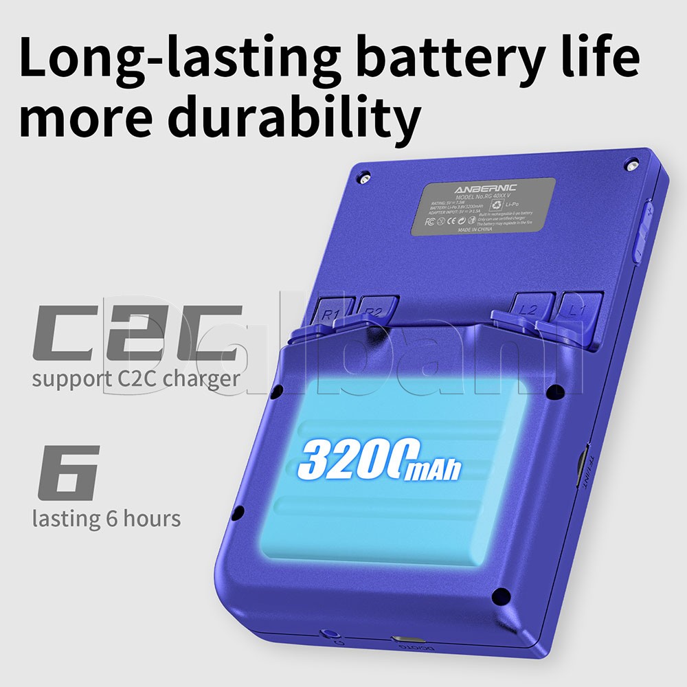 RG 40XXV Blue Anbernic 4.0′ IPS handheld Game Console Linux 64-Bit 64G 5K+ Games