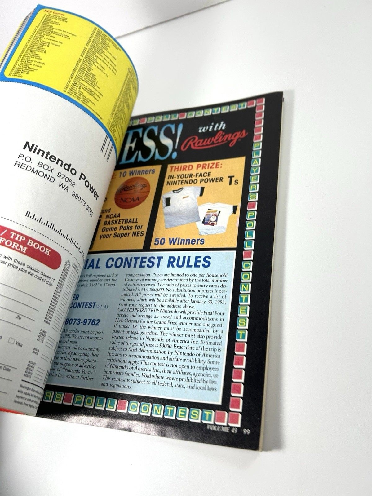 Nintendo Power Magazine Volume 43 December 1992 Road Runner W/ Poster See Notes