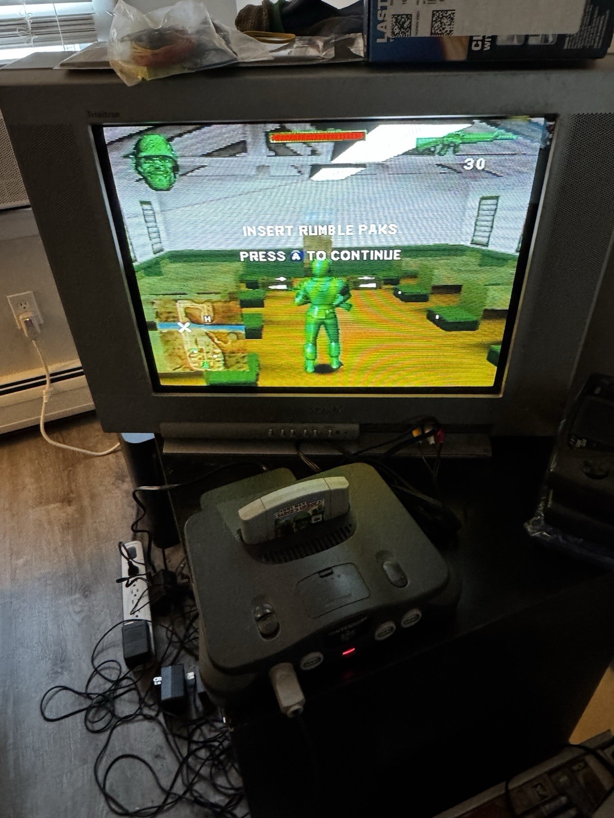 Nintendo 64 N64 Console W/ Expansion Pak Controller Games Army Men Works Great!