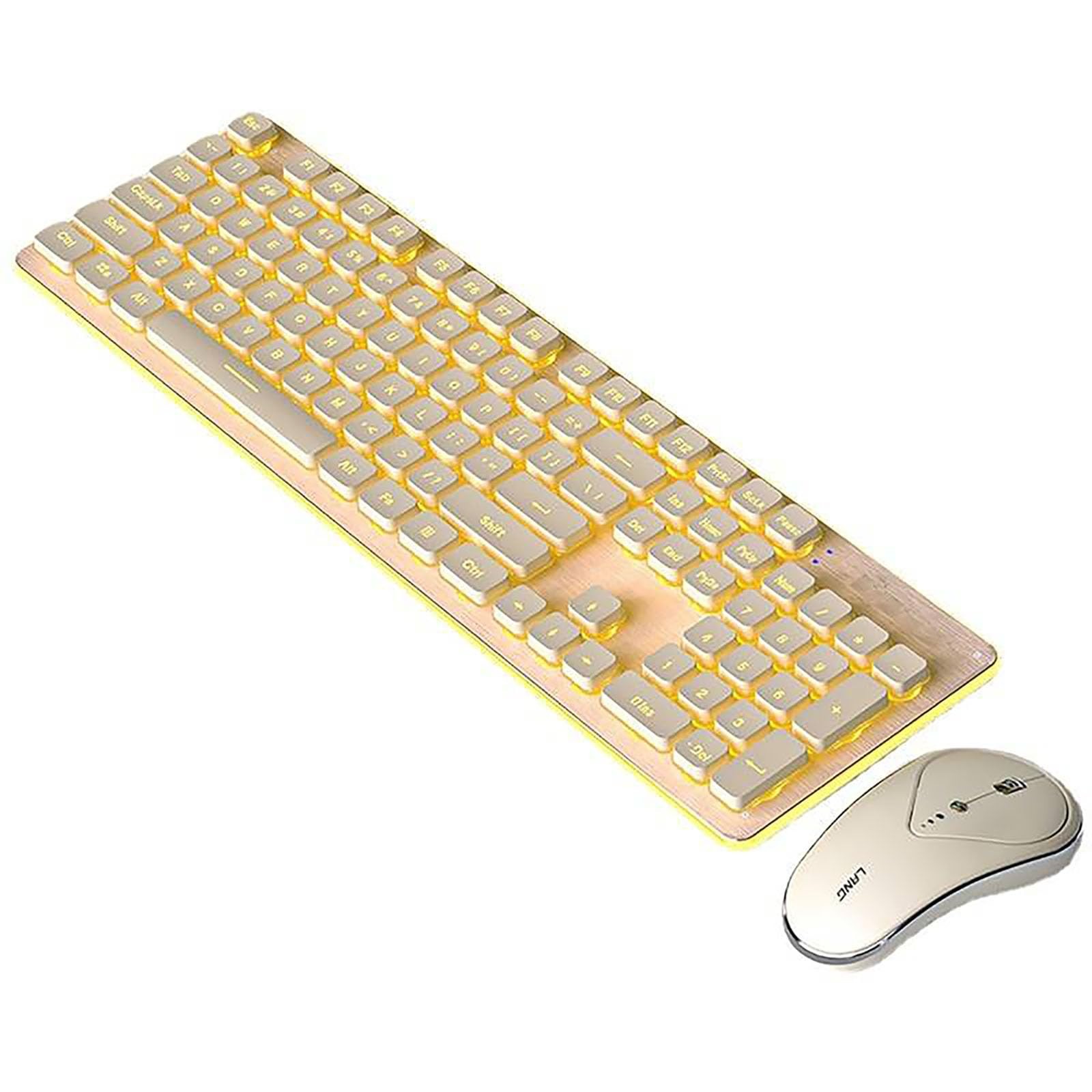 Wireless Keyboard and Mouse Combo, 2.4G Rechargeable Full Sized Backlit Keybo…