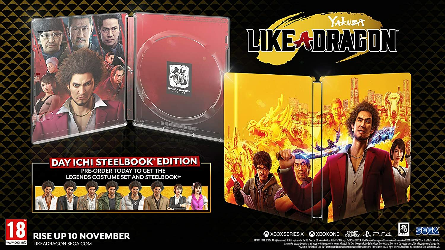 Yakuza Like a Dragon Day Ichi Steelbook Edition Xbox One Brand New FactorySealed