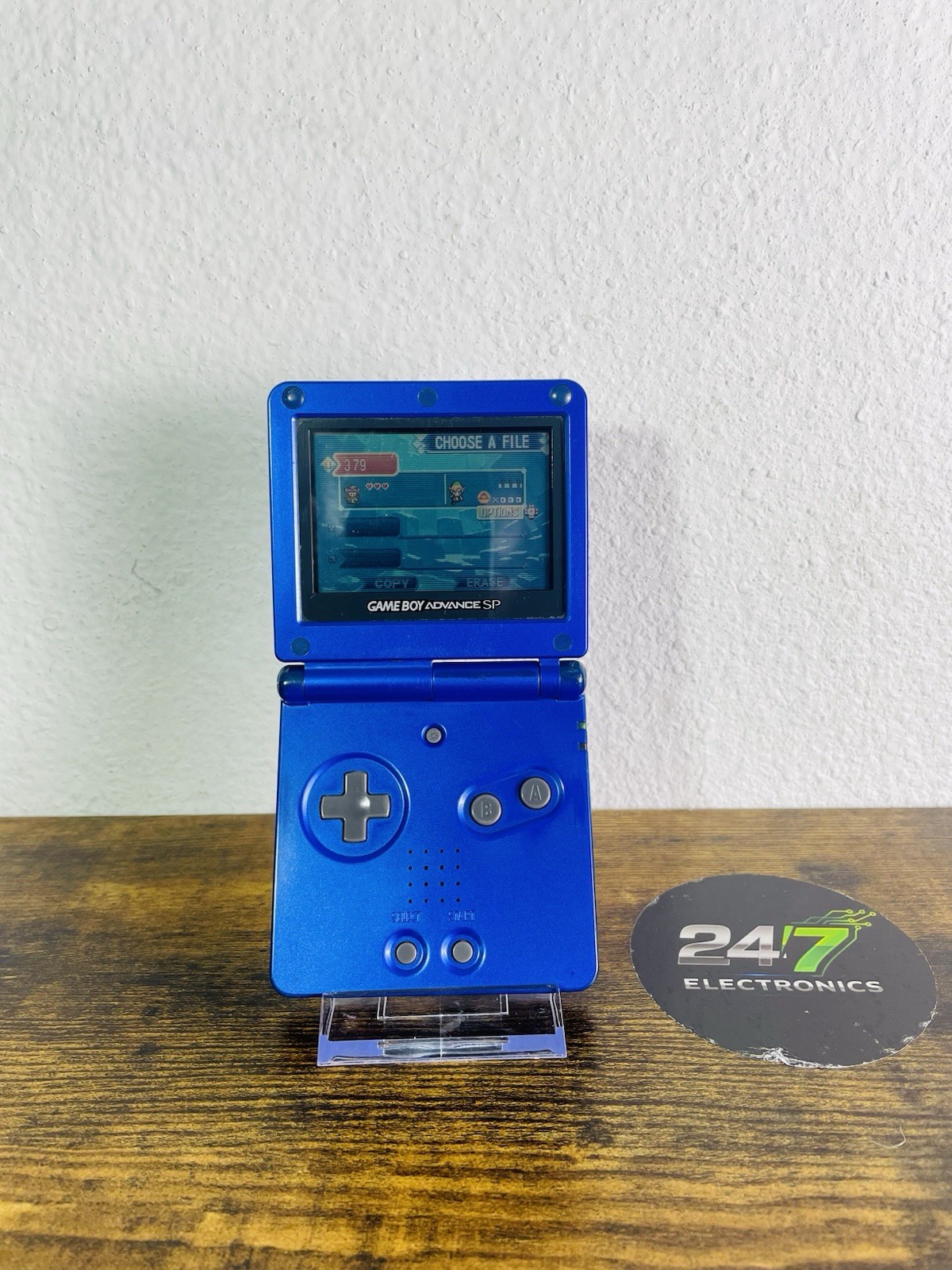 Gameboy Advance SP 001 Nintendo Cobalt Blue Advance Handheld TESTED READ DEFECT