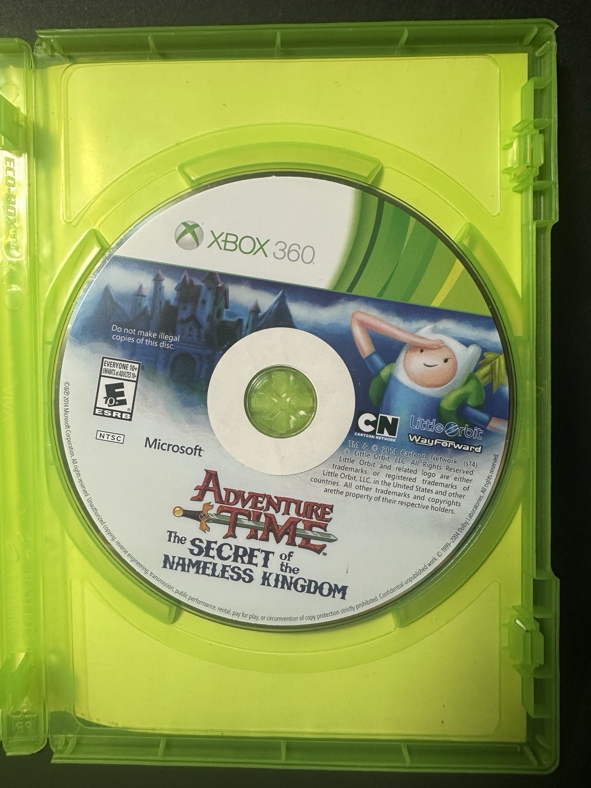 Adventure Time: The Secret of the Nameless Kingdom (Xbox 360, 2014) Disc & Case
