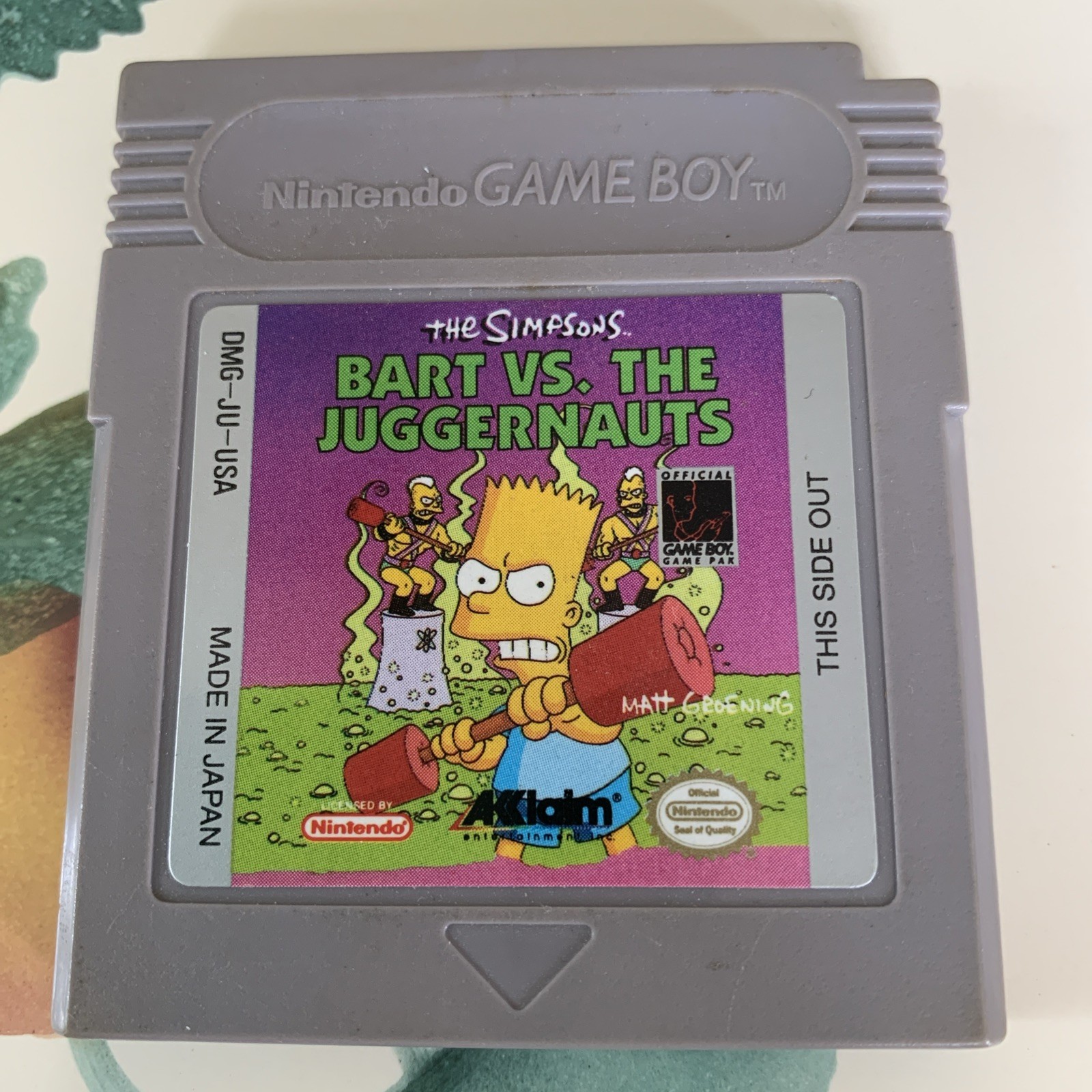 Simpsons: Bart vs. The Juggernauts Nintendo Game Boy! Cartridge Only! Tested!