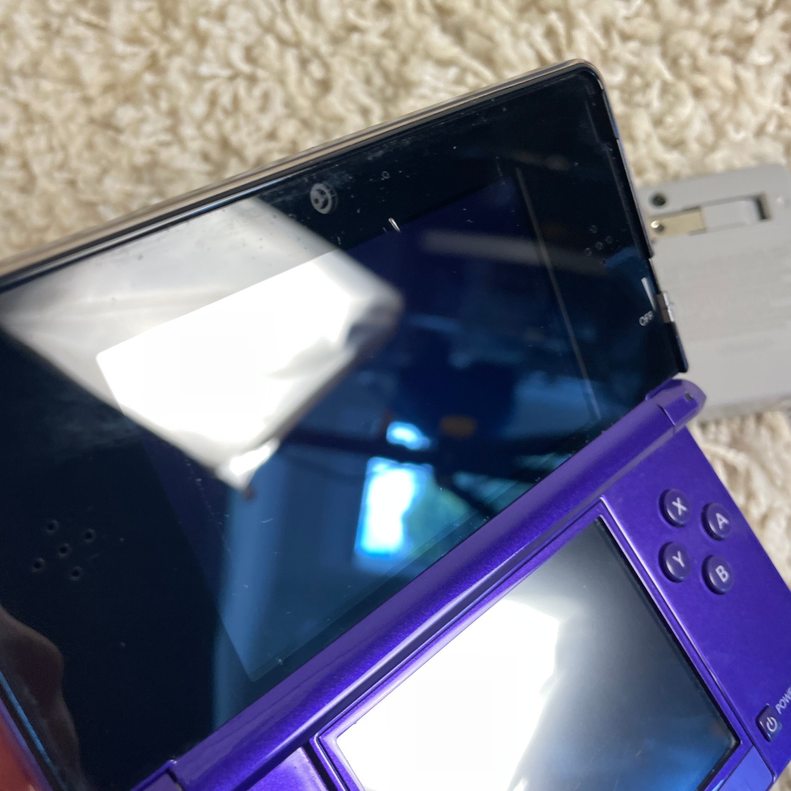 Nintendo 3DS Midnight Purple Handheld Console System CTR-001 Tested