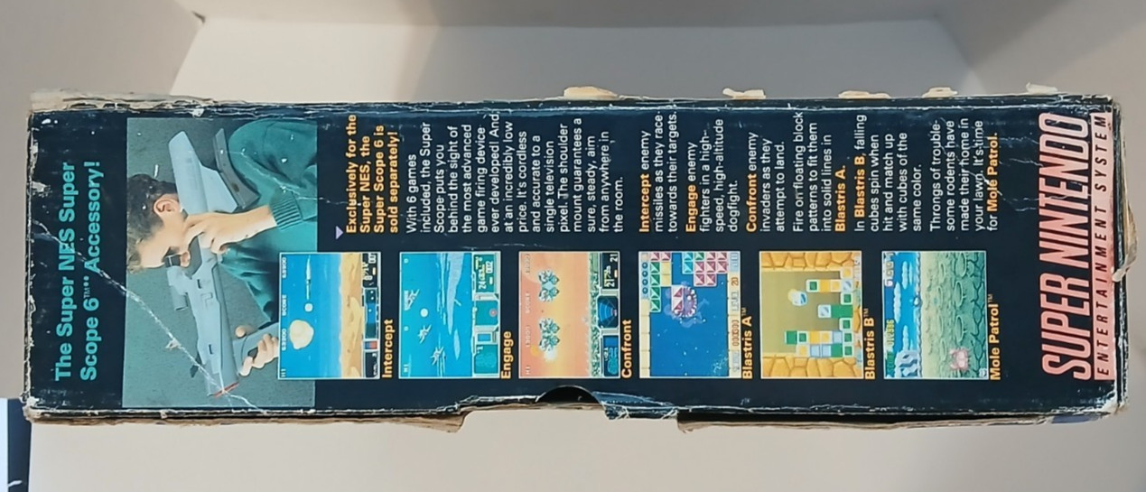 Super Nintendo Super Set – Box Only w/Foam Insert! Mario Kart Sticker Variation