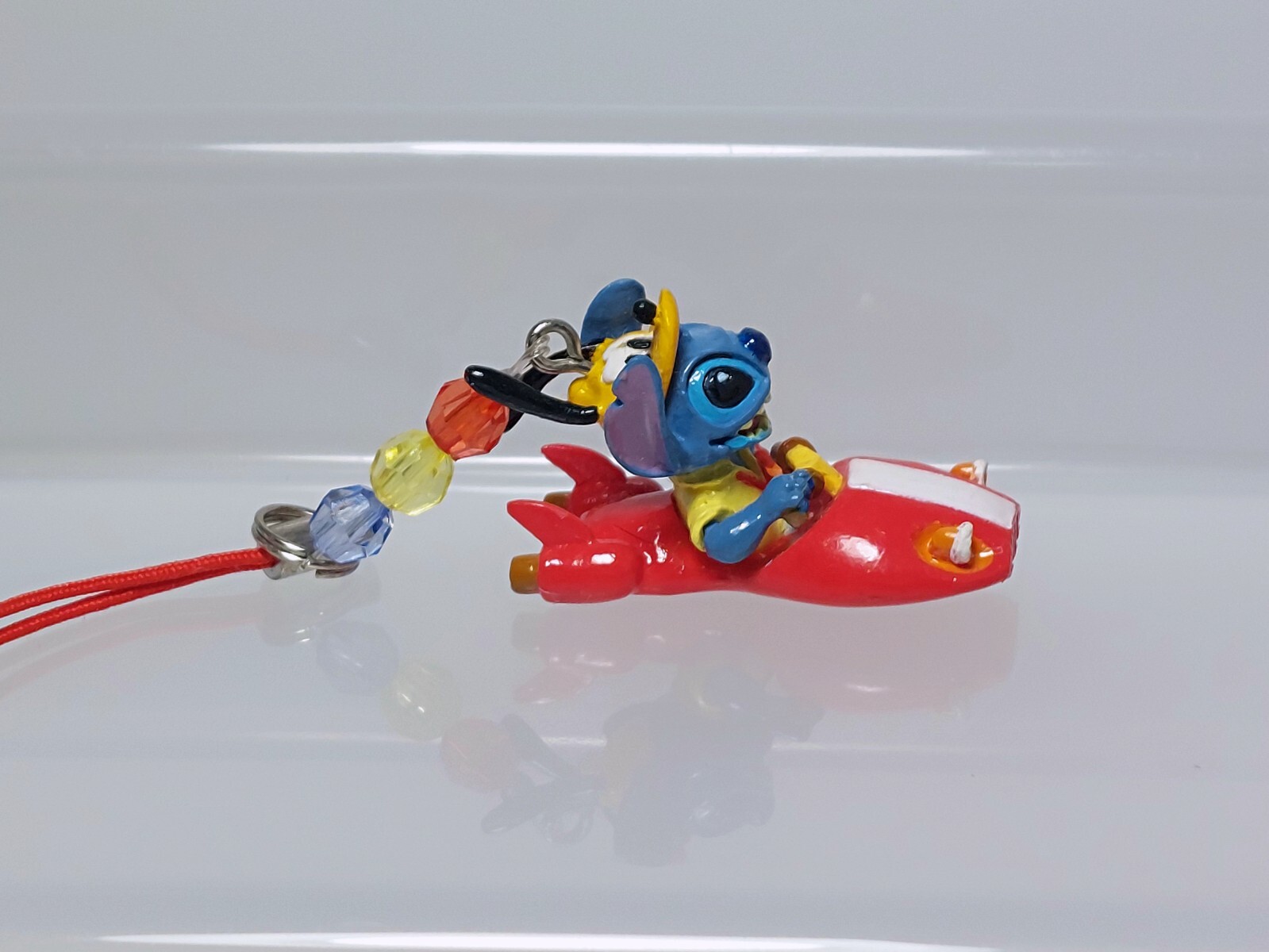 Lilo & Stitch Hovercraft Figure Strap Disney Toy Japan T03 0.8in
