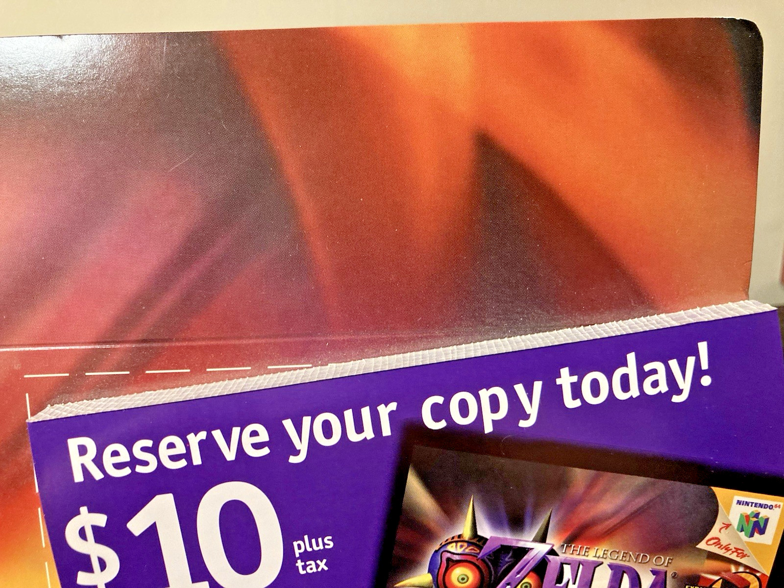 The Legend of Zelda: Majora’s Mask N64 2000 Kmart Store Display Sign Standee