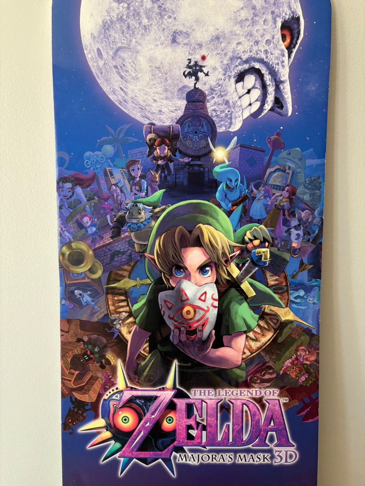 Nintendo 3DS Legend of Zelda Majora’s Mask 3D Promo Store Display Sign Magnetic