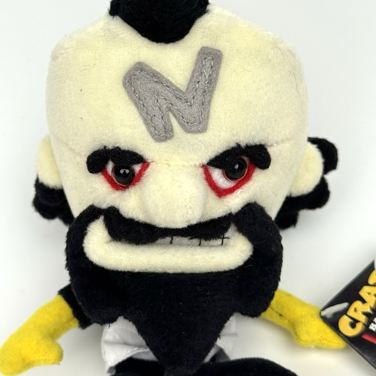 1998 ReSaurus Crash Bandicoot Dr. Neo Cortex Plush Bean Bag Keychain NWT