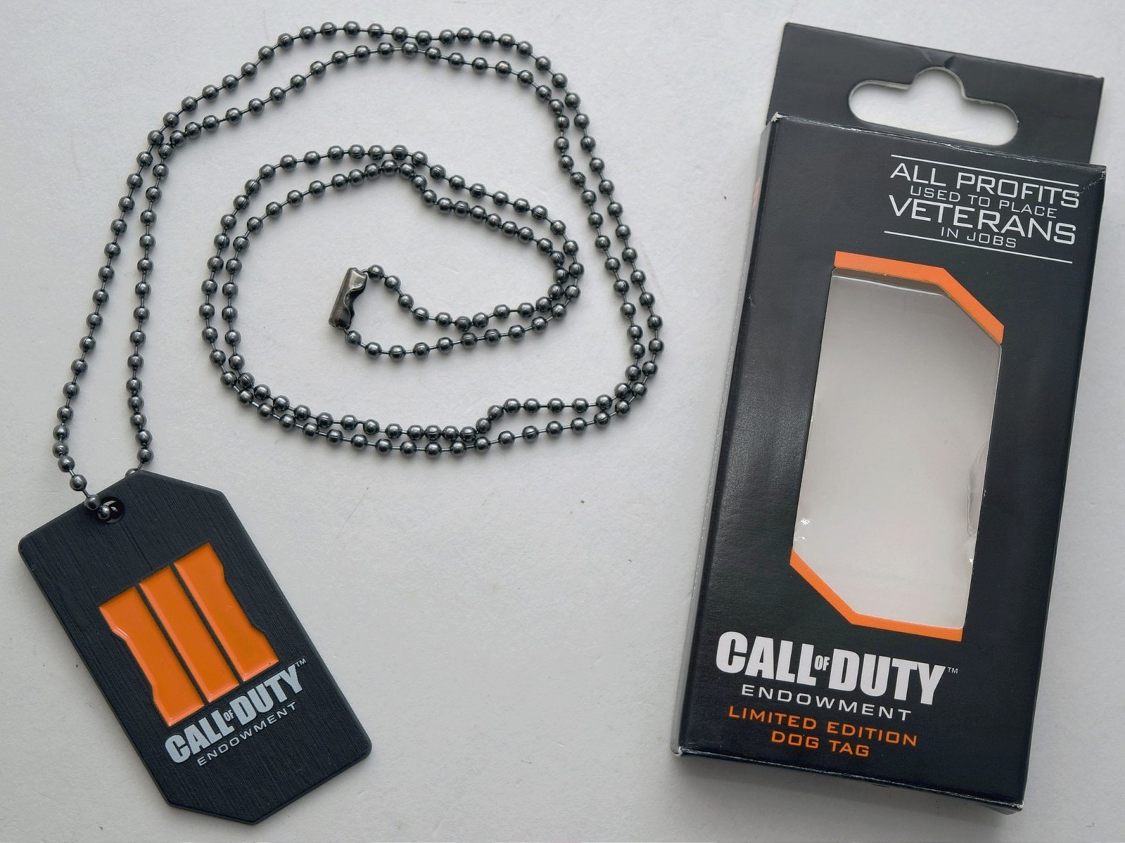 NEW CALL of DUTY: Black Ops 3 Endowment Limited Edition Dog Tag COD III Necklace