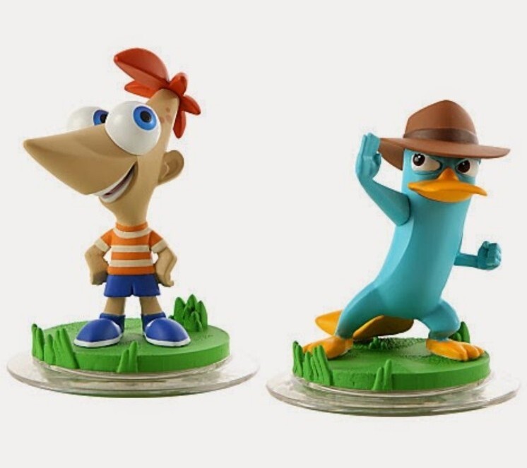 Disney Infinity 1.0 Phineas and Ferb Agent P Perry Crystal & Regular Bonus Discs