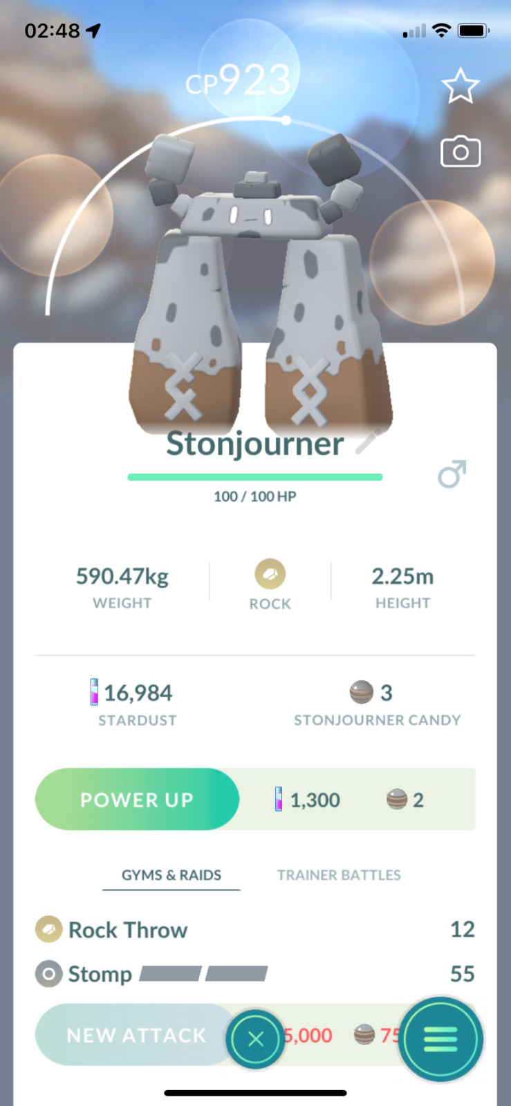 Pokemon TRADE – #874 Stonjourner Regional Pokemon United Kingdom ! Safe & Fast !