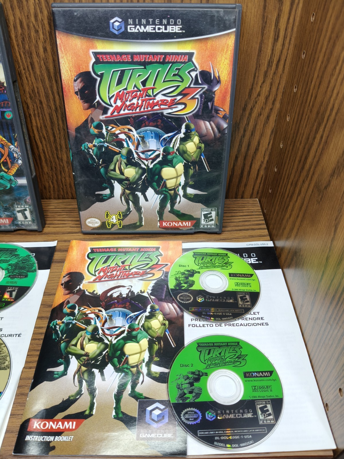 Teenage Mutant Ninja Turtles 2 & 3 BattleNexus Mutant Nightmare GameCube Bundle