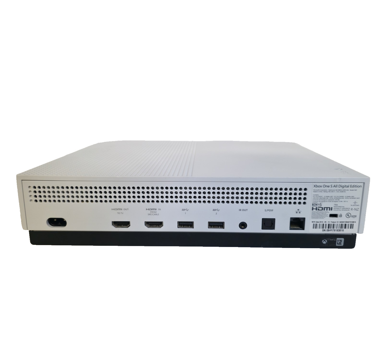 Microsoft Xbox One S 1TB All-Digital Console – White – Very Good Condition