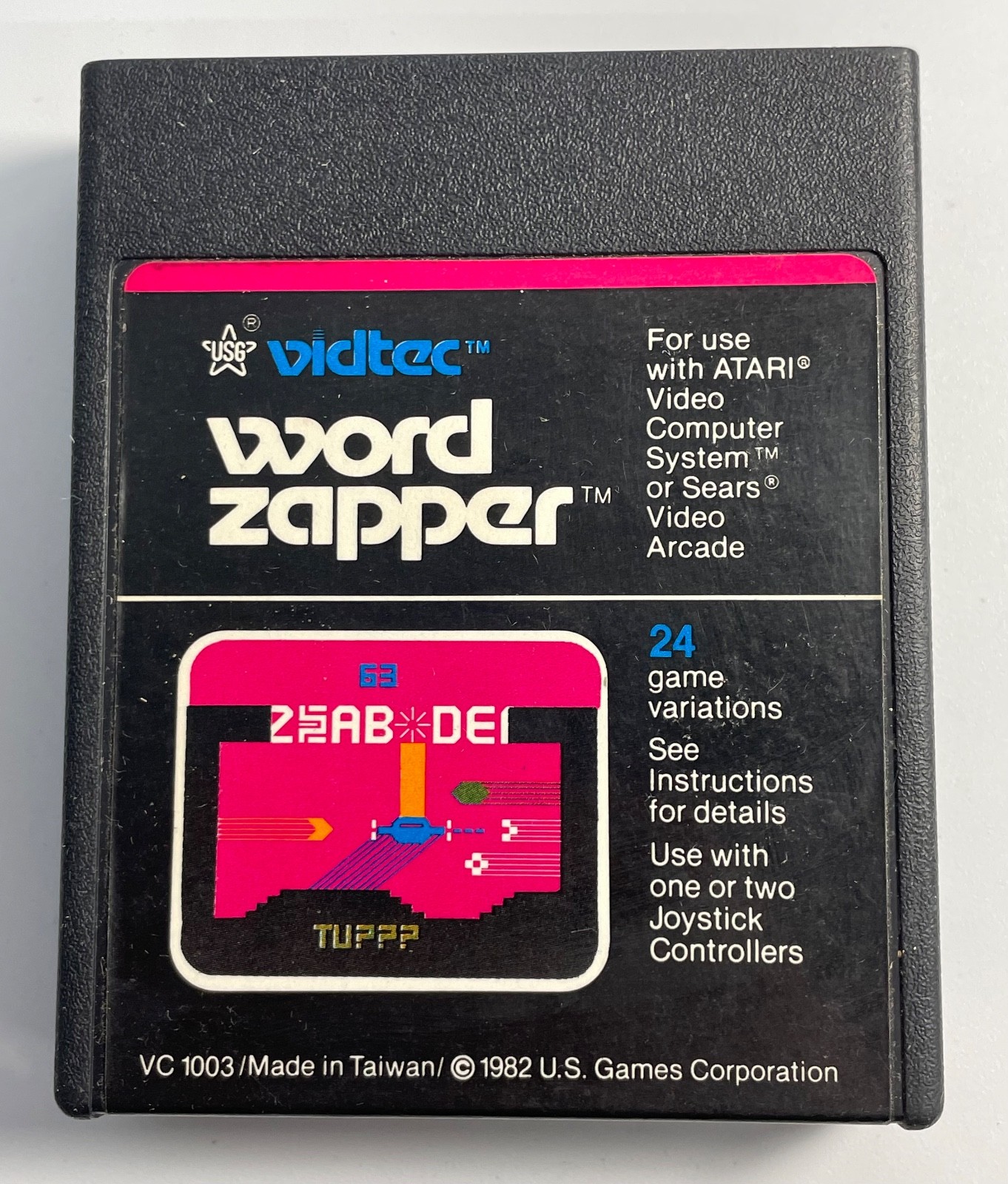 Word Zapper (Atari 2600, 1982) Vidtec Atari Game Cartridge