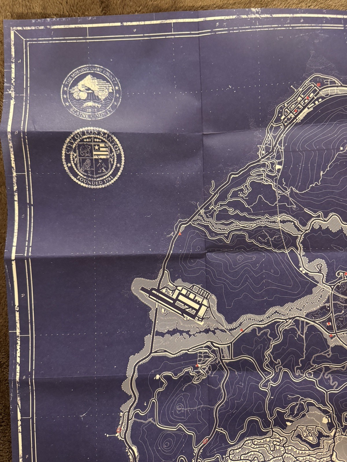 PRISTINE condition GTA V blueprint, Los Santos Map. UV map