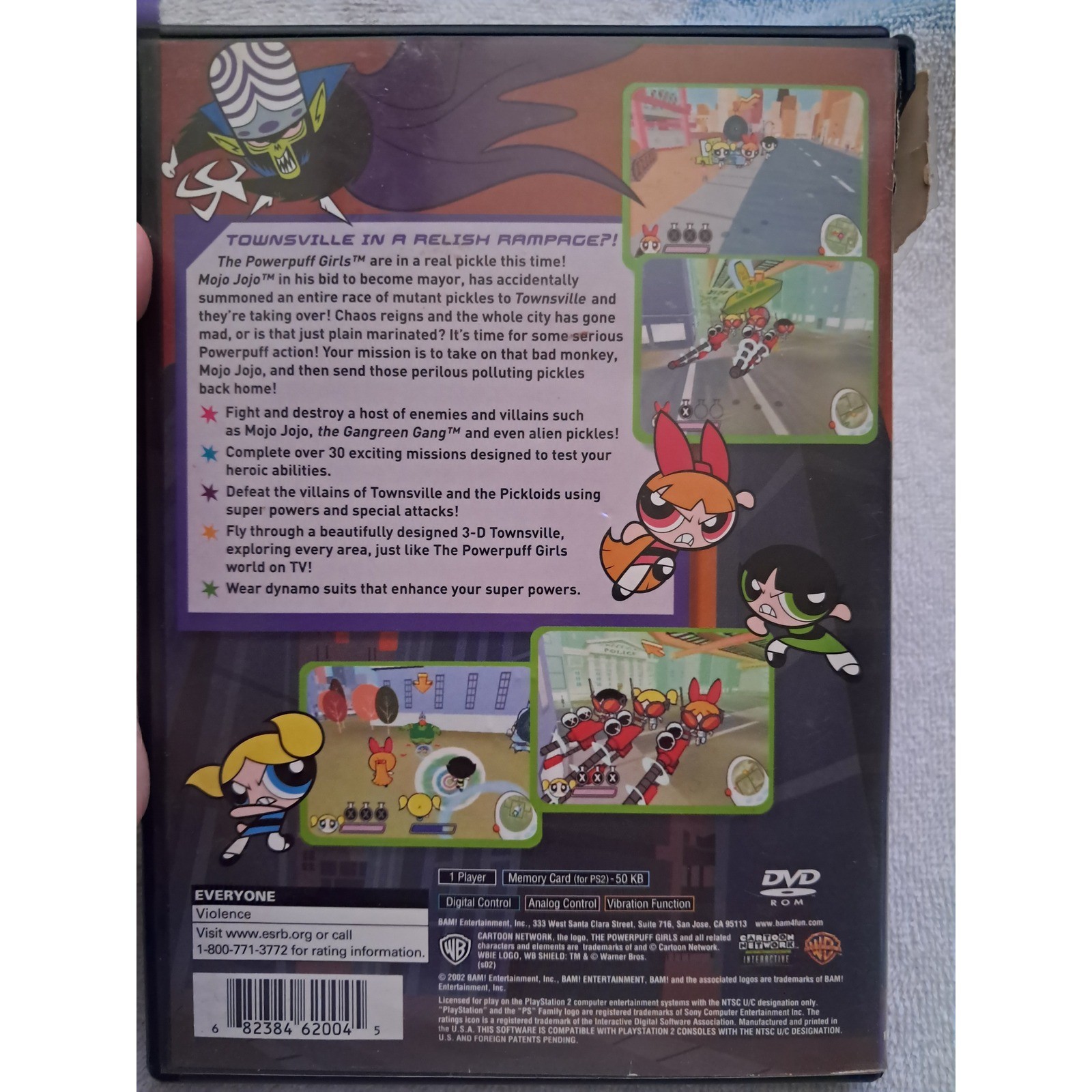 The Powerpuff Girls Relish Rampage PS2 PlayStation 2 Game SLUS 20585 CIB Fair Ca